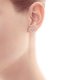 Heart- Shape Design Sterling Silver Full Cubic zircon  Diamond Earrings 