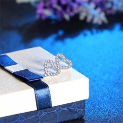 Heart- Shape Design Sterling Silver Full Cubic zircon  Diamond Earrings  Heart- Shape Design Sterling Silver Full Cubic zircon  Diamond Earrings
