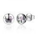 cute LOVE earrings in sterling silver & cubic zirconia 