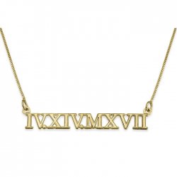 18K Gold Plated Roman Numeral Necklace 18K Gold Plated Roman Numeral Necklace