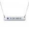 Silver Roman Numerals Bar Necklace With Swarovski Birthstone