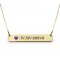 Gold Plated Roman Numerals Bar Necklace With Swarovski Birthstone