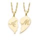 Broken Heart Gold Necklace with Name