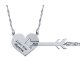 Sterling Silver Heart And Arrow Couple Necklace