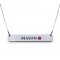 Sterling Silver Bar Necklace With Swarovski Birthstone