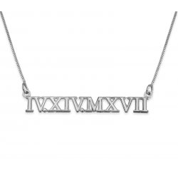 Roman Numeral Silver Necklace Roman Numeral Silver Necklace