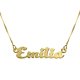 18K Gold Plated Kitten Style Name Necklace