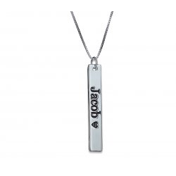 Vertical Sterling Silver Bar Necklace Vertical Sterling Silver Bar Necklace