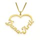 Two Names & Heart Necklace