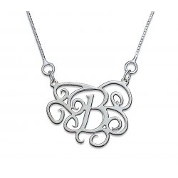 Sterling silver Monogram Necklace Sterling silver Monogram Necklace