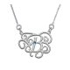 Sterling Silver Monogram Necklace With Zirconia 