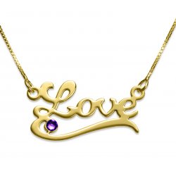 Classic Name Necklace With Underline And Swarovski Birthstone Classic Name Necklace With Underline And Swarovski Birthstone