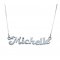 Sterling silver Name Necklace with Swarovski Birthstone