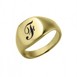 Gold Plated Rounded Rectangle Ring