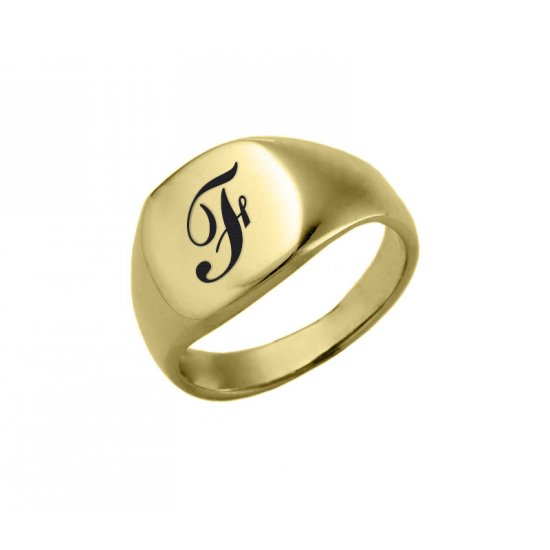 Gold Plated Rounded Rectangle Ring