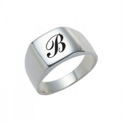 Silver Rounded Square Ring