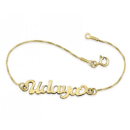 Gold Plated Name Anklet