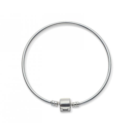 Sterling silver snake bracelet for charms