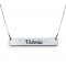 Engraved Silver Bar Necklace