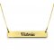 Gold Plated Bar Necklace