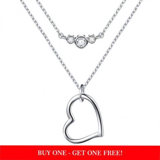 Layered Choker Necklace in 925 sterling silver & cubic zirconia Layered Choker Necklace in 925 sterling silver & cubic zirconia