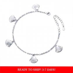 seashell bracelet in 925 sterling silver seashell bracelet in 925 sterling silver