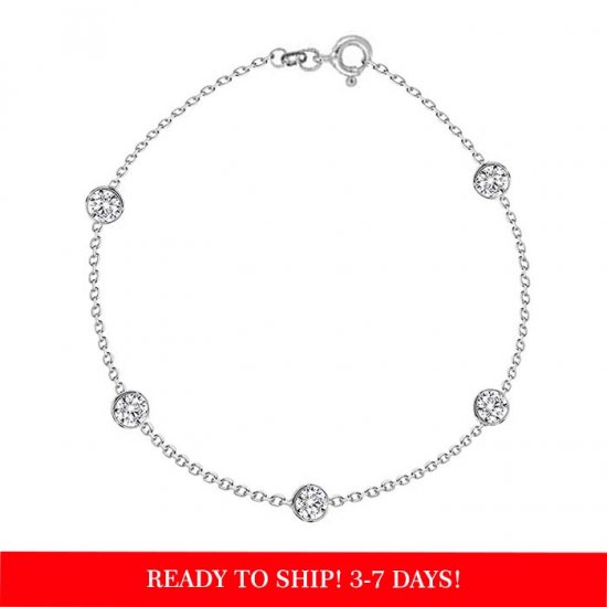 925 Sterling silver bracelet with cubic zirconia 925 Sterling silver bracelet with cubic zirconia