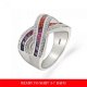 Sterling silver rainbow ring - river design Sterling silver rainbow ring - river design